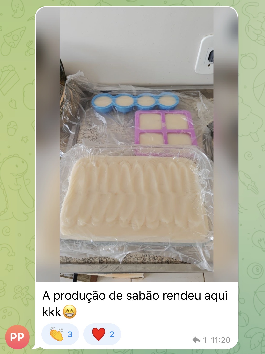 Cosmético natural feito em casa por aluna AGS