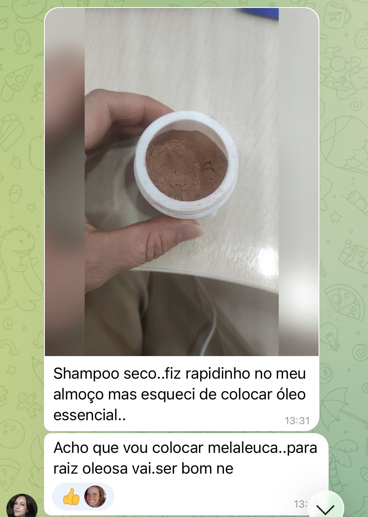 Vela artesanal natural produzida por aluna AGS