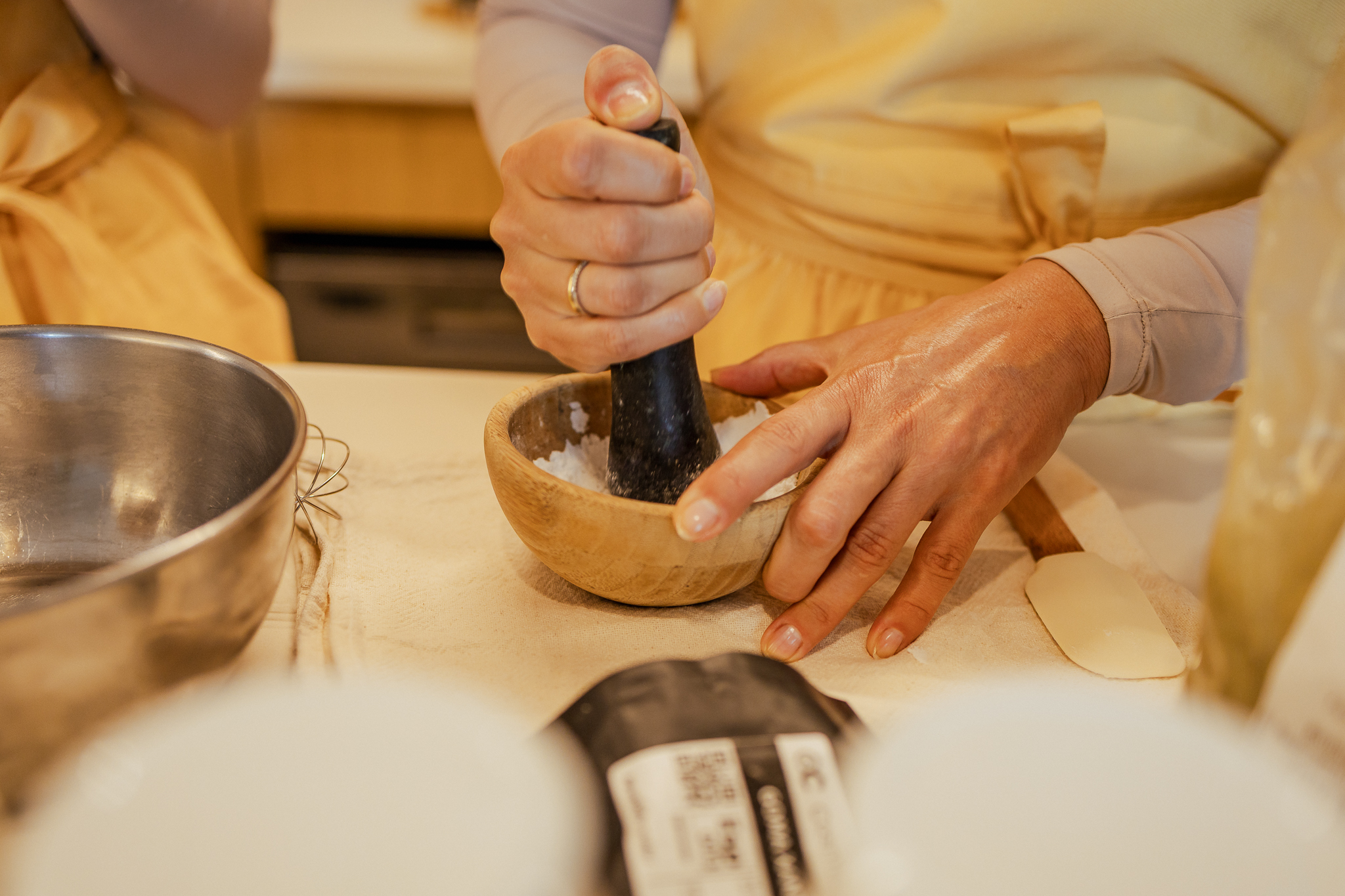 Separação de ingredientes naturais para cosmético artesanal